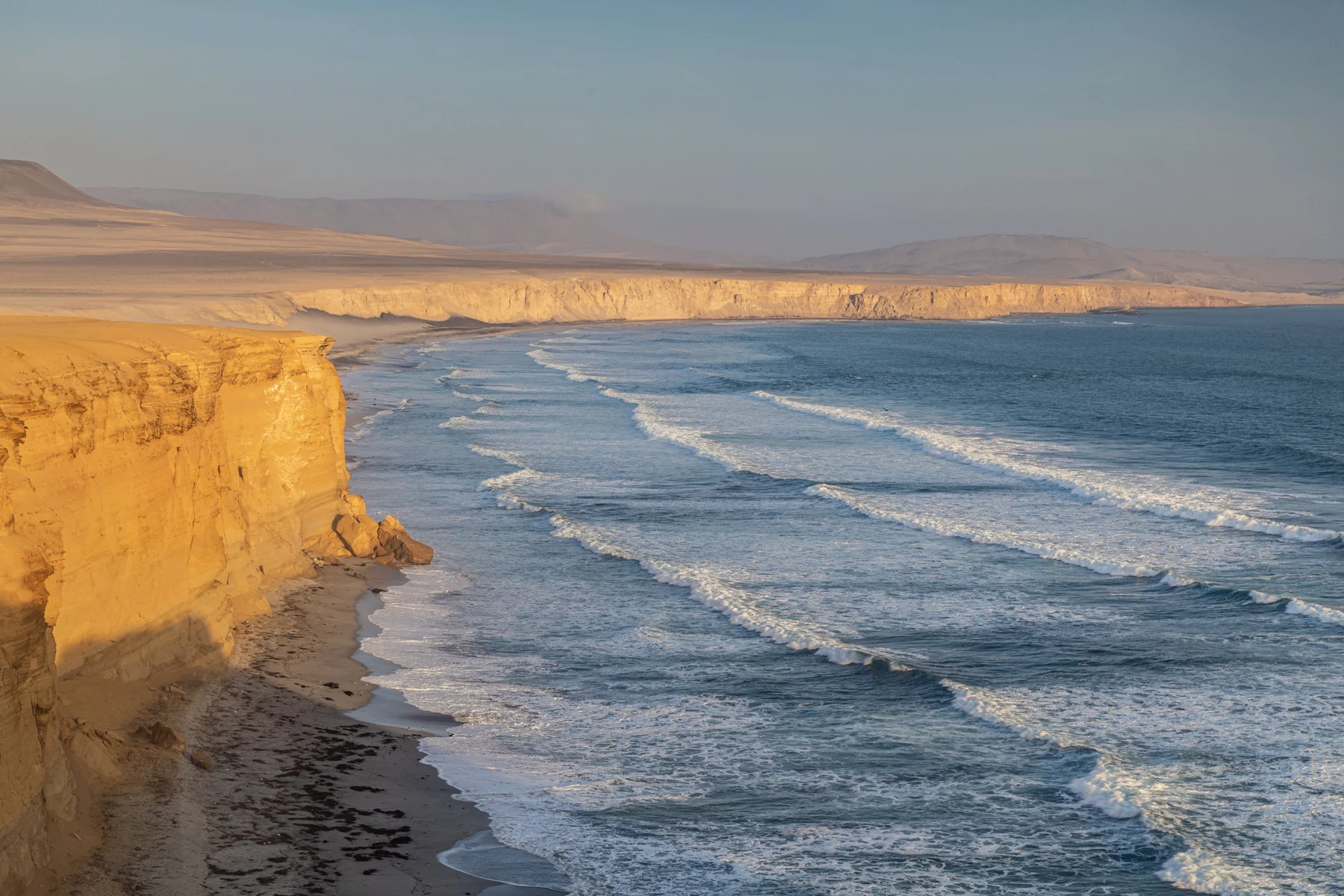 Desert coast and beach within the Paracas reserve